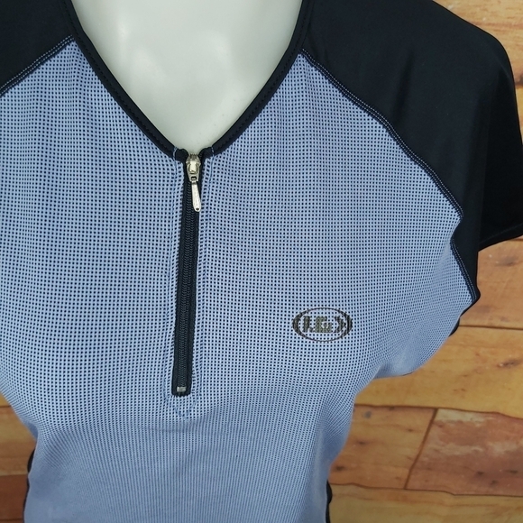 𝅺🍄3/50$🍄 Louis Garneau cycling 1/4 zip short sleeve bike shirt back pockets - Picture 2 of 7